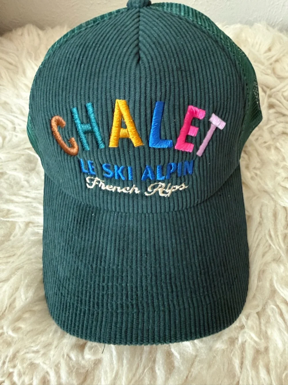 Anthropologie Worn/West Chalet Corduroy Trucker Hat - Dark Green - Picture 2 of 7